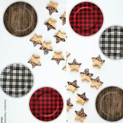 À LA CUISINE - Charger Plate (Buffalo - Plaid - Wood)