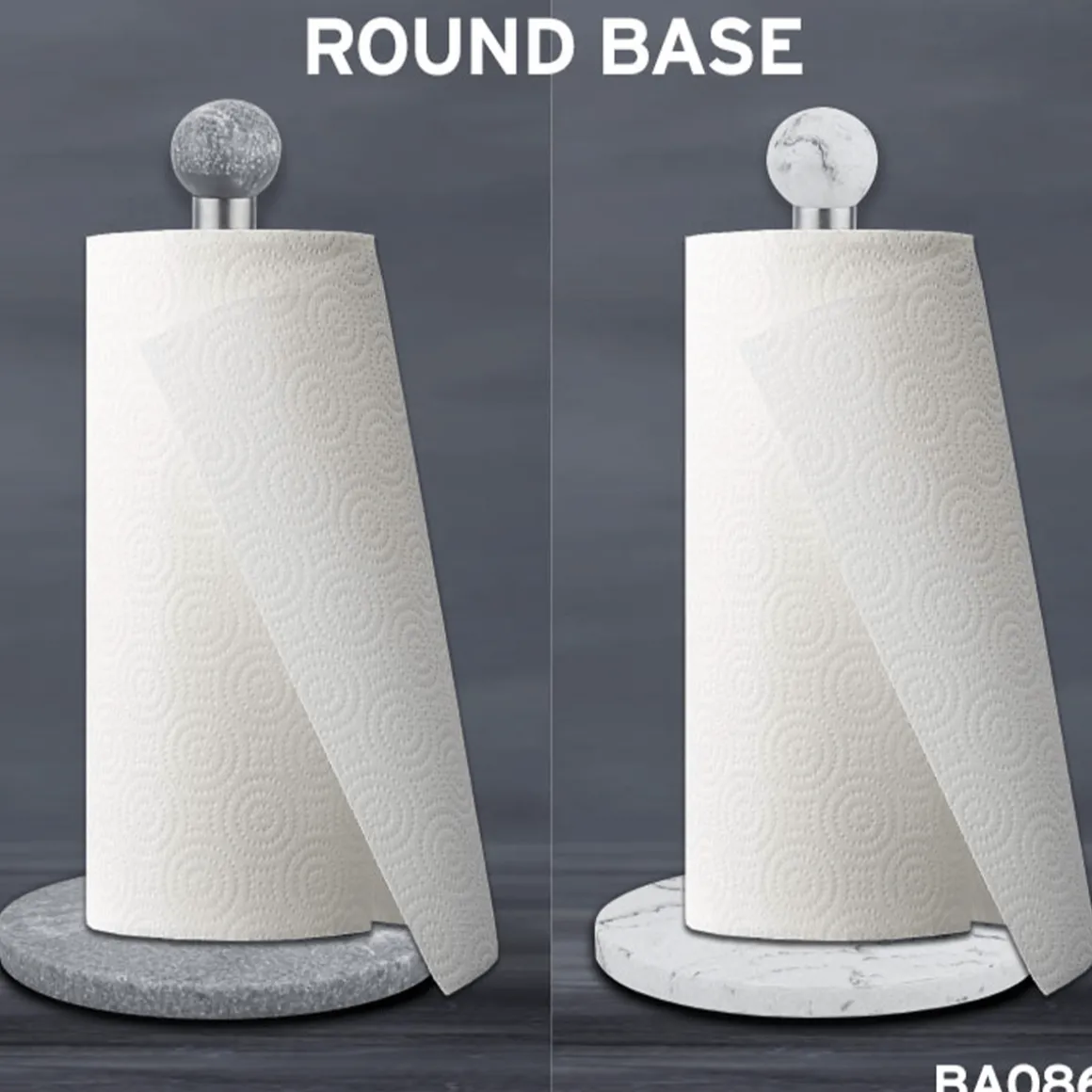 À LA CUISINE-Marble Paper Towel Holder-round base
