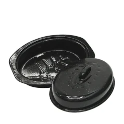 À la Cuisine - 13" Oval Enamel Roaster with Lid
