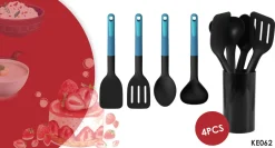 À La Cuisine - 4 Pcs Kitchen Tool Set With Holder