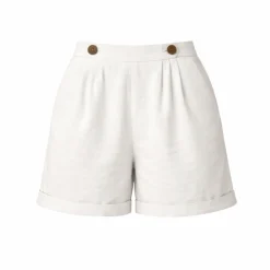 Ladies Pleated Woven Dress Shorts