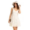 Ladies Sleeveless Lace V-Neck Dress