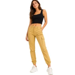 Ladies Twill Cargo Pants with Zipper Details