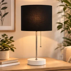 Lamp with metal base
