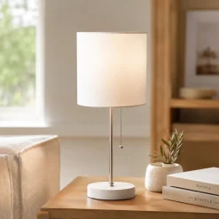 Lamp with metal base