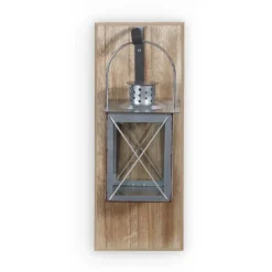 Lantern Wall Silver 36x15x18