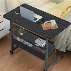 Laptop Table Height Adjustable With shelf