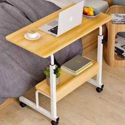 Laptop Table Height Adjustable With shelf