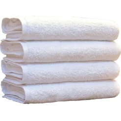 Large Cotton Bath Towel - White