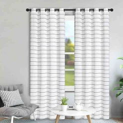 Lauren Taylor ALBA Striped Jacquard Curtains