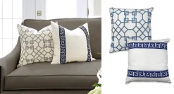 Lauren Taylor - Athena faux-linen cushions