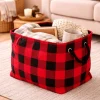 Lauren Taylor- Canvas Buffalo Plaid Baskets-16"L x12" W x14" H