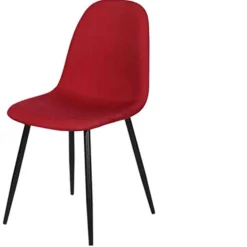 LAUREN TAYLOR - Fabric Dining Chair with Metal Legs