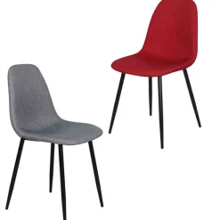 LAUREN TAYLOR - Fabric Dining Chair with Metal Legs