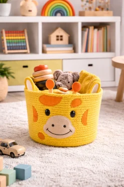 Lauren Taylor Juvenile Animal Round Rope Basket