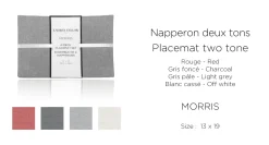 LAUREN TAYLOR - Morris Placemats Two tone