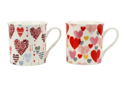 Lauren Taylor - New Bone China - "Hearts" Printed Mug - 11 Oz