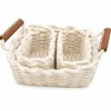 Lauren Taylor-3PC Set Rope Rectangular Baskets