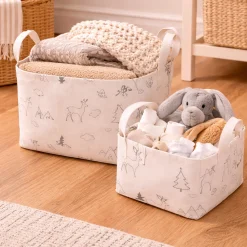 Lauren Taylor-Rectangular Canvas Wildlife Print Baskets 16" L x 12" W x 10" H