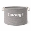Lauren Taylor- Rectangular Rope Basket with White Boucle