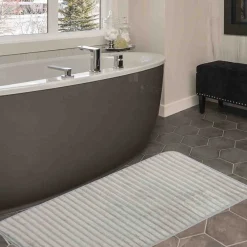 Lauren Taylor - Ribbed Memory Foam Stock Bath Mat