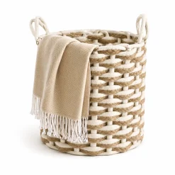 Lauren Taylor- Rond Chunky Woven Rope Basket 9" D x 8" H