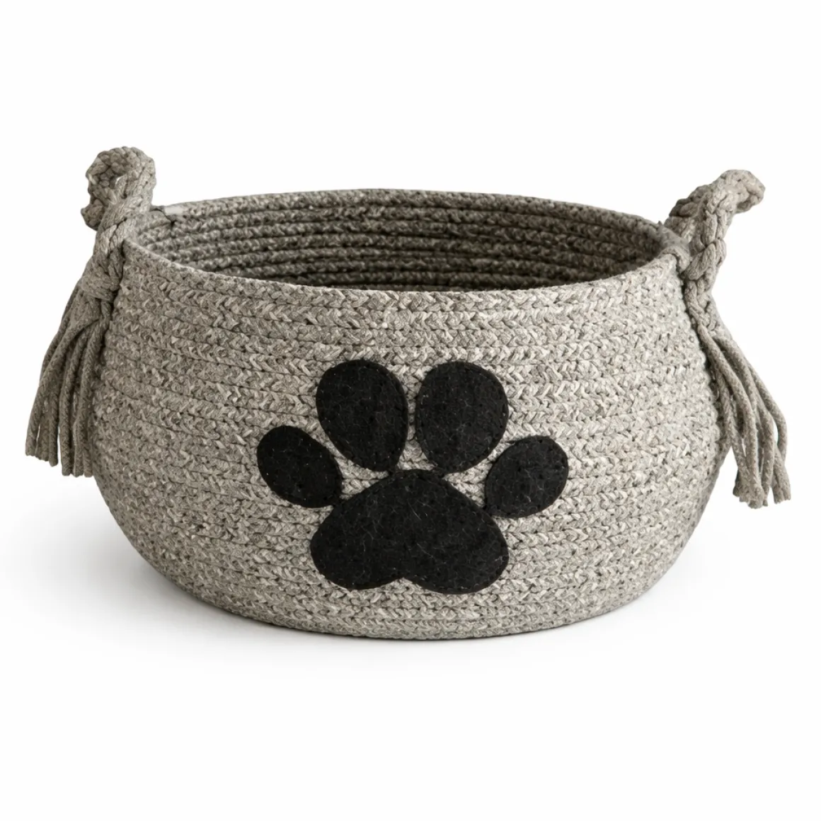 Lauren Taylor- Round Rope Basket with Pet Applique 27cm D x 21cm H