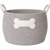 Lauren Taylor- Round Rope Basket with Pet Applique 30cm D x 28cm H