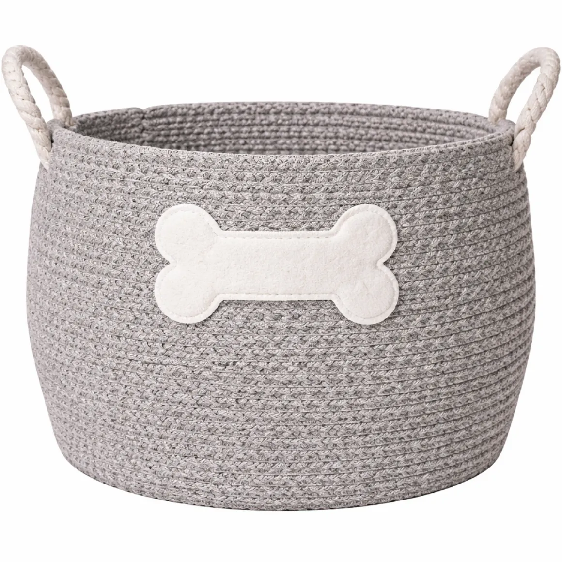Lauren Taylor- Round Rope Basket with Pet Applique 30cm D x 28cm H