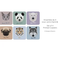 Lauren Taylor - Set of 4 Animal coasters