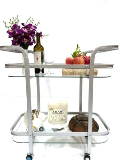 Lauren Taylor - 2 Tier Bar Cart with Wheels