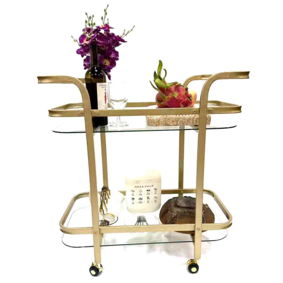 Lauren Taylor - 2 Tier Bar Cart with Wheels