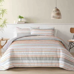 Lauren Taylor -TROY Striped Jacquard 3 PCS Duvet Cover Set