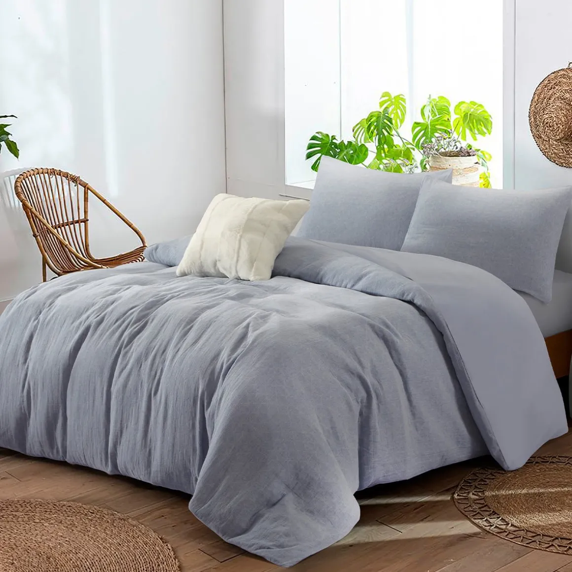 Lauren Taylor - ZARAH 4PCS Jacquard Duvet Cover Set