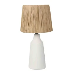 Laurent Taylor - Ceramic table lamp with sea grass shade