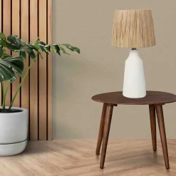 Laurent Taylor - Ceramic table lamp with sea grass shade