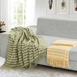 Laurent Taylor - Odette Woven Interlocking Check Throw