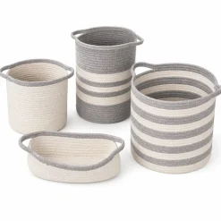 LAURENT TAYLOR - 4Pcs Cotton Rope Basket