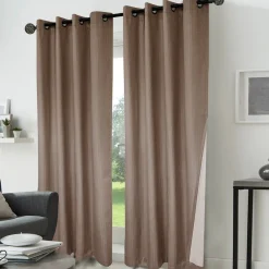 Laurier 2pk Faux Linen Foamback Grommet Panel