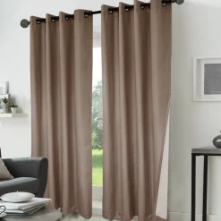 Laurier 2pk Faux Linen Foamback Grommet Panel