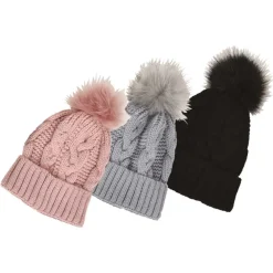 Lds Acrylic Tuques With Pom Pom