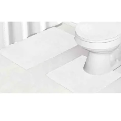 LE SPA - 3pc Bath Mat Set With Latex Anti Slip Backing