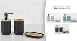 Le Spa - Plastic and Bamboo Bathroom Accessories Set | Assorted