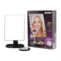 Light-Up Makeup Mirror with LED and 10x Magnification