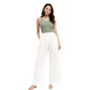 Lightweight Wide-Leg Pants with Elastic Waist