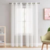 LILY | Set of 2 Sheer White Curtain Panels | 38 x 84"