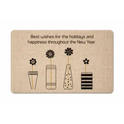 Linen Door Mat with Rubber Backing