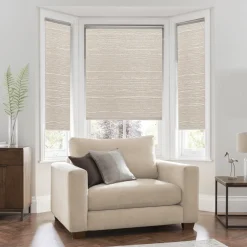 Linen Look Blackout Roller Shades | Beige