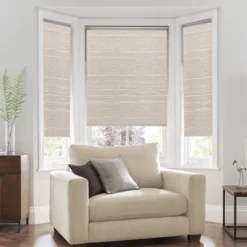 Linen Look Blackout Roller Shades | Taupe