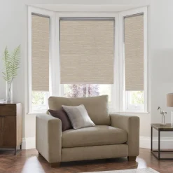 Linen Look Blackout Roller Shades | Taupe